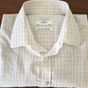 Charles Tyrwhitt Men's Non Iron Slim Fit Shirt 16.5/42 - with French Cuffs